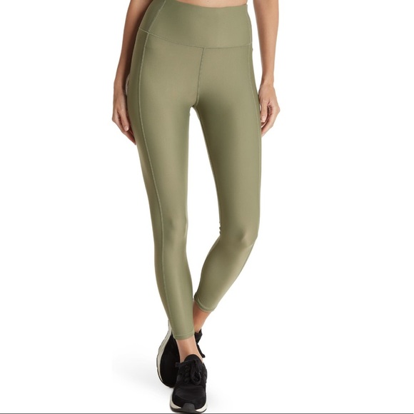 NEW Sweaty Betty London High Shine Sculpt 7/8 Moss Green Leggings Size XL NWT - Picture 9 of 9
